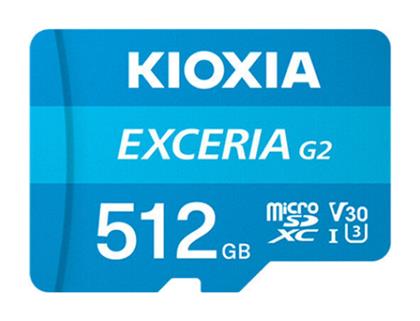 Kioxia Exceria G2 microSDXC 512GB Class 10 U3 V30 UHS-II
