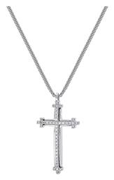 Kiriakos Gofas Λευκόχρυσος Σταυρός 14K