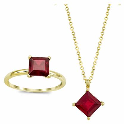Kiriakos Gofas Σετ με Κολιέ & Δαχτυλίδι από Χρυσό 18K με Πέτρες