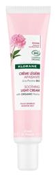 Klorane Organic Peony Soothing Light Ενυδατική Κρέμα Ημέρας 40ml