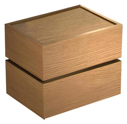 Κομοδίνο Sonlen Ξύλινο Μαύρο 60x40x44.5cm