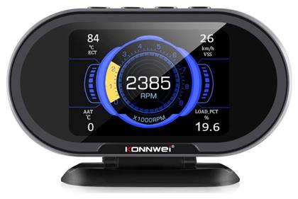 Konnwei KW206 Ψηφιακό Όργανο Head Up Display, Θερμοκρασίας Λαδιού και Στροφόμετρο Αυτοκινήτου 84mm για τοποθέτηση στο Ταμπλό