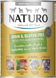 ΚΟΝΣΕΡΒΑ ΣΚΥΛΟΥ NATURO GRAIN - GLUTEN FREE ΚΟΤΟΠΟΥΛΟ-ΓΛΥΚΟΠΑΤΑΤΑ - ΛΑΧΑΝΙΚΑ 390GR από το Plus4u