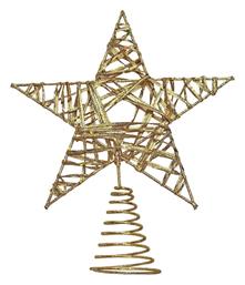Κορυφή Αστέρι Μεταλλική Χρυσή 18x22cm