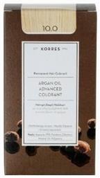 Korres Argan Oil Advanced Colorant 10.0 Ξανθό Πλατίνας Φυσικό 50ml από το Pharm24