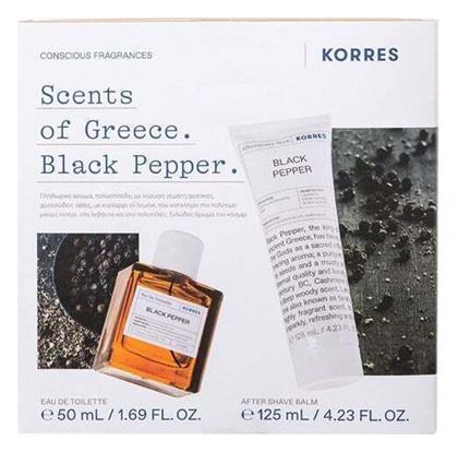 Korres Black Pepper Ανδρικό Σετ με Eau de Toilette