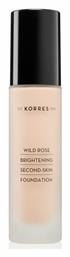 Korres Wild Rose Brightening Second-Skin Liquid Make Up SPF15 WRF1 30ml