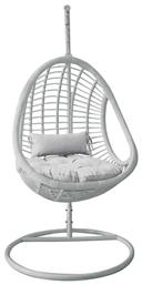 Κούνια Φωλιά με Βάση Macan II Rattan Λευκή Μ105xΠ105xΥ200cm από το Esmarket