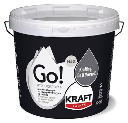 Kraft GO! Πλαστικό Υδρόχρωμα για Εσωτερική Χρήση 9lt