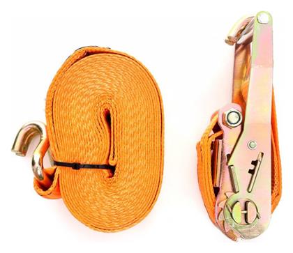 Kraft & Dele Ιμάντας Αποσκευών Αυτοκινήτου 800x3.5cm με Καστάνια Πορτοκαλί