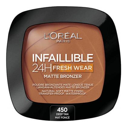 L'Oreal Paris Infallible 24H Fresh Wear Bronzing Powder 450 Tan Deep