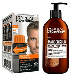 L'Oreal Paris Men Expert Face & Hair Wash 200ml & One-Twist Hair Colour No 06 Dark Blonde 50ml Σετ Περιποίησης για Βαμμένα Μαλλιά 2τμχ