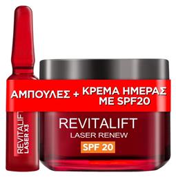 L'Oreal Paris Revitalift Laser Renew Σετ Περιποίησης με Κρέμα Προσώπου και Serum ,Ιδανικό για 50+