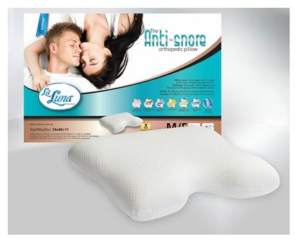 La Luna Anti-Snore Orthopedic Μαξιλάρι Ύπνου Memory Foam Ανατομικό Medium Μέτριο 40x54x11cm