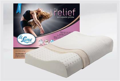 La Luna Relief Orthopedic Μαξιλάρι Ύπνου Memory Foam Ανατομικό Medium Μέτριο 43x60x14cm από το Spitishop