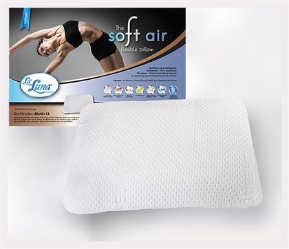 La Luna Soft Air Flexible Μαξιλάρι Ύπνου Memory Foam Ανατομικό Μέτριο 40x60x12cm