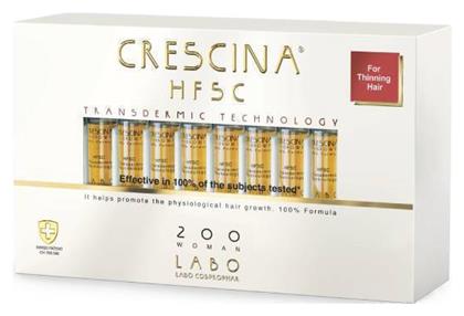 Labo Crescina HFSC 200 Woman Αμπούλες Μαλλιών κατά της Τριχόπτωσης για Γυναίκες 20x3.5ml