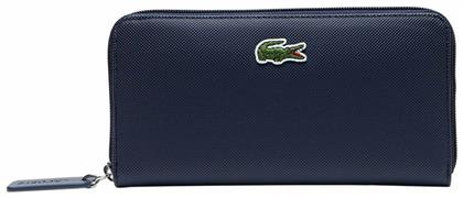 Lacoste L.12.12 Concept Μεγάλο Δερμάτινο Γυναικείο Πορτοφόλι Μπλε