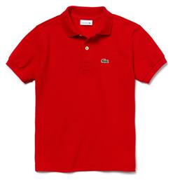 Lacoste Παιδικό Polo Κοντομάνικο Κόκκινο