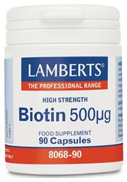 Lamberts Biotin Βιταμίνη για τα Μαλλιά, τo Δέρμα & τα Νύχια 500mcg 90 κάψουλες από το Public