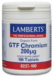 Lamberts Chromium GTF 200mcg 100 ταμπλέτες από το Pharm24