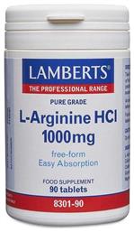 Lamberts L-Arginine HCl 1000mg 90 ταμπλέτες από το Pharm24