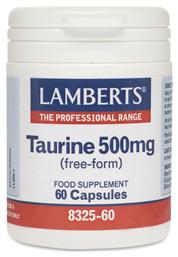Lamberts Taurine 500mg 60 κάψουλες Unflavoured