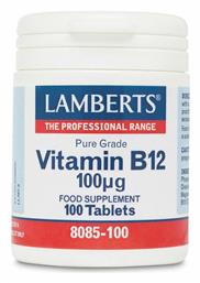 Lamberts Vitamin B12 Βιταμίνη για την Υγεία του Νευρικού Συστήματος 100mcg 100 ταμπλέτες από το Public