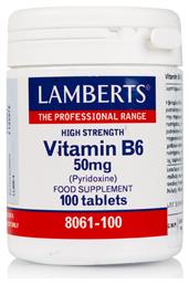 Lamberts Vitamin B6 Βιταμίνη για την Υγεία του Νευρικού Συστήματος 50mg 100 ταμπλέτες από το Pharm24