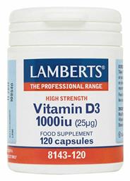 Lamberts Vitamin D3 Βιταμίνη για Ανοσοποιητικό 1000iu 120 κάψουλες από το Public