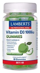 Lamberts Βιταμίνη D3 1000iu Μήλο 60 ζελεδάκια