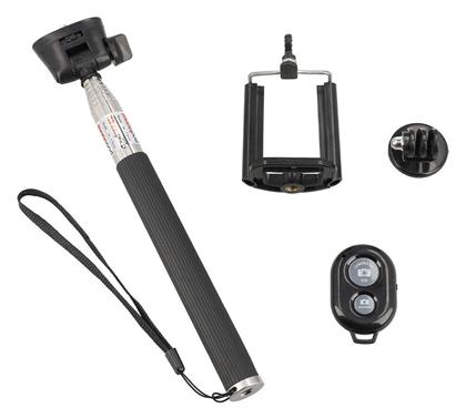 Lamtech 3in1 Selfie Stick με Bluetooth / Τηλεχειριστήριο Μαύρο