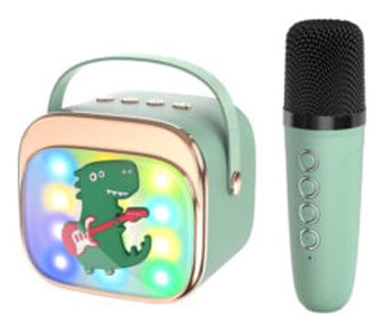 Lamtech Ηχείο Karaoke με Ασύρματο Μικρόφωνο και Εφέ Φωτισμού σε Πράσινο Χρώμα