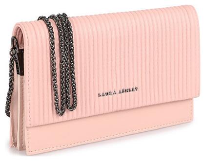 Laura Ashley Dudley Croco Γυναικεία Flap Bag 'Ωμου Ροζ