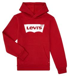 Levi's Fleece Παιδικό Φούτερ με Κουκούλα και Τσέπες Κόκκινο Batwing Screenprint από το Spartoo