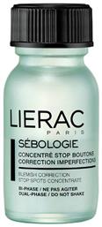 Lierac Sebologie Bi-Phase Κρέμα Προσώπου Νυκτός για Λιπαρές Επιδερμίδες κατά των Ατελειών & της Ακμής με Υαλουρονικό Οξύ 15ml