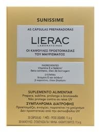 Lierac Sunissime Προετοιμασία Μαυρίσματος. Συμπλήρωμα Διατροφής Με Βιταμίνη Ε Και Σελήνιο 30 Caps