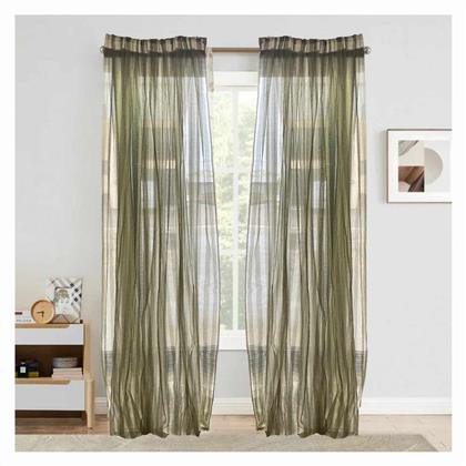 Linea Home Κουρτίνα με Τρέσα Λαδί / Χρυσό 280x300εκ.