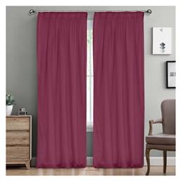 Lino Home Κουρτίνα με Τρέσα Line 304 Burgundy 145x295εκ.