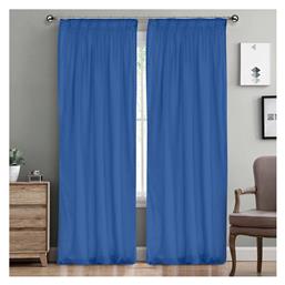 Lino Home Κουρτίνα με Τρέσα Line 604 Blue 145x295εκ.