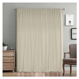 Lino Home Κουρτίνα με Τρέσα Samos Beige 300x275εκ.