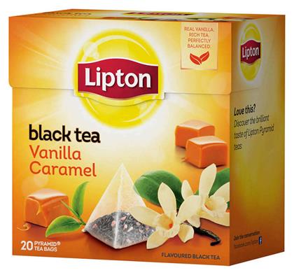 Lipton Μαύρο Τσάι Βανίλια & Καραμέλα 20 Φακελάκια