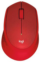 Logitech M330 Silent Plus Ασύρματο Mini Ποντίκι Κόκκινο