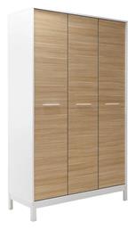 London Τρίφυλλη Ντουλάπα 120x52x202cm Oak - Λευκό