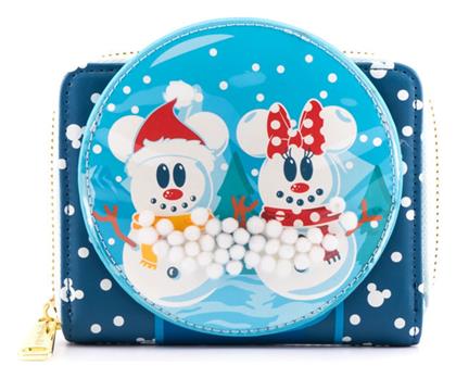 Loungefly Snowman Mickey Minnie Snow Παιδικό Πορτοφόλι με Φερμουάρ για Αγόρι Μπλε