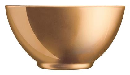 Luminarc Μπωλ Σερβιρίσματος Δημητριακών Στρογγυλό Γυάλινο Χρυσό με Διάμετρο 13εκ.