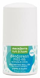 Macrovita Kids & Teens Aqua with Morinda & Cotton Αποσμητικό σε Roll-On Χωρίς Αλουμίνιο 50ml από το Pharm24