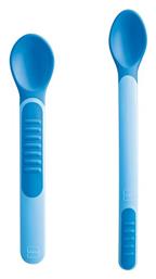 Mam Βρεφικό Σετ με Κουτάλια από Πλαστικό σε Θήκη για 6+ μηνών Μπλε 2τμχ