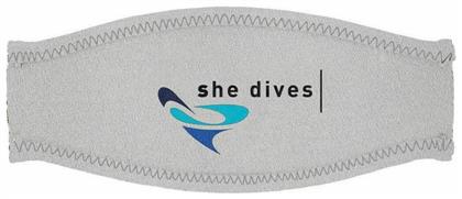 Mares Λουράκι Μάσκας Neoprene She Dives Γκρι