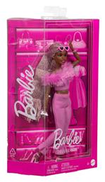 Mattel Barbie Deluxe Style Fashionistas Soft Pink Jumpsuit Μαλλιά Κοτσιδάκια Hyv28